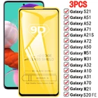 Закаленное стекло 9D для Samsung Galaxy, Защитная пленка для экрана Samsung A51, A50, A52, A71, A72, A10, A21S, M51, M31S, A32, S20, FE, S21 Plus, 3 шт.