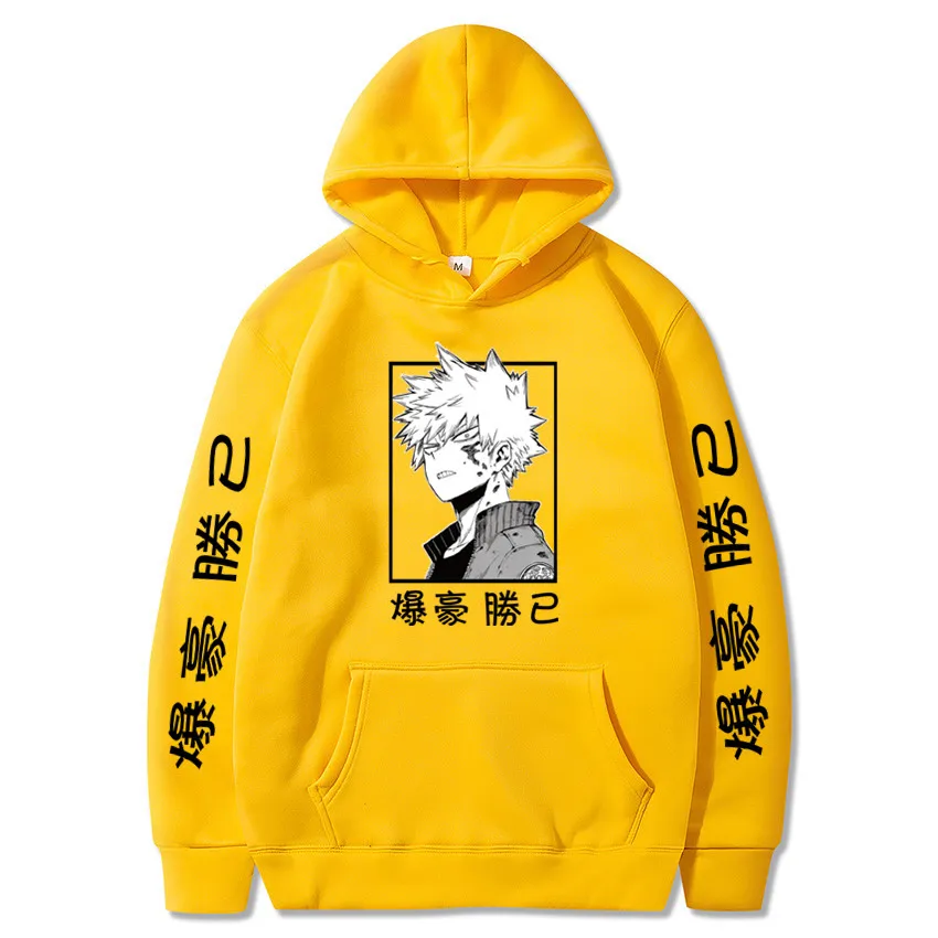 

2021 Harajuku my hero academia Unisex Hoodies Japanese Anime Bakugou Katsuki Printed Men's Hoodie Streetwear Casual Sweatshirts
