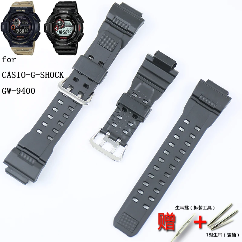 Ремешок резиновый для Casio G-SHOCK series GW9400 мужской спортивный Воздухопроницаемый
