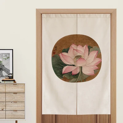 

Chinese style Feng Shui door curtain kitchen bedroom toilet hotel bathroom fabric half partition curtain