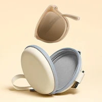 2021 brand design fashion folding sunglasses women men portable foldable sun glasses rivet frame folded uv400 lens shades mirror