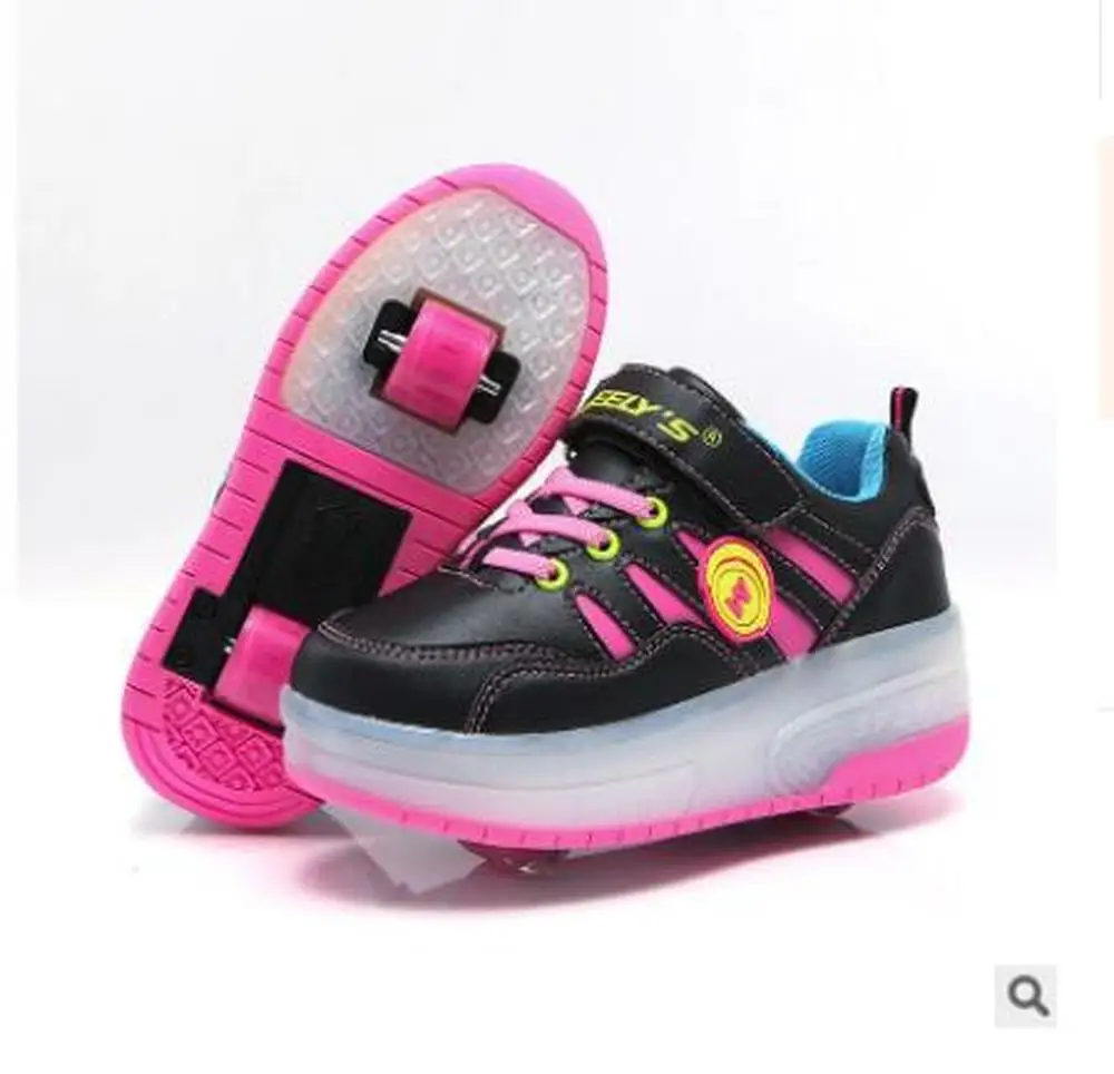 Светодиодный светильник Heelys кроссовки с двумя колесами для мальчиков и девочек