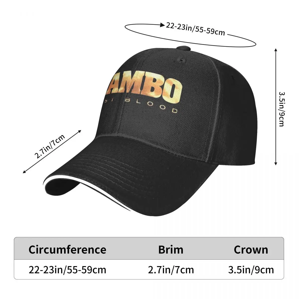 

Baseball Cap Men Rambo Last Blood Fashion Caps Hats for Logo Asquette Homme Dad Hat for Men Trucker Cap