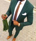 2021 темно-зеленый мужские свадебные костюмы из 2 предметов по индивидуальному заказу мужской деловой костюм Блейзер с заостренными лацканами мужской костюм для выпускного вечера, вечерние мужские костюмы