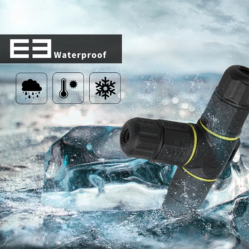 Водонепроницаемый соединитель для кабеля M20 Т-образный 2 3 контакта IP68 морской