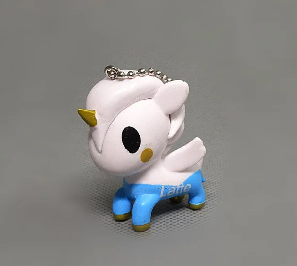 Yellow 1 шт. 7 см Радуга Tokidoki Единорог Русалка фигурка кукла мини японский мультфильм Девушки Коллекция kawaii лошадь игрушка d10 - Цвет: Yellow