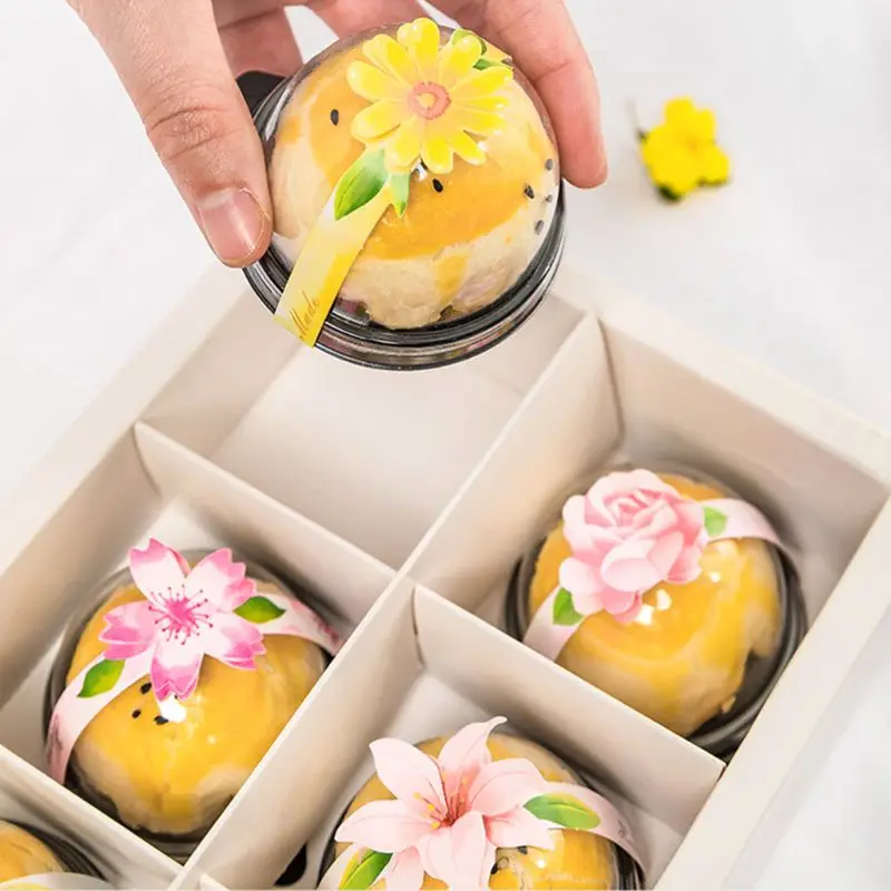 100x цветок яичный желток хрустящая Кондитерская Печать стикер полоса упаковка