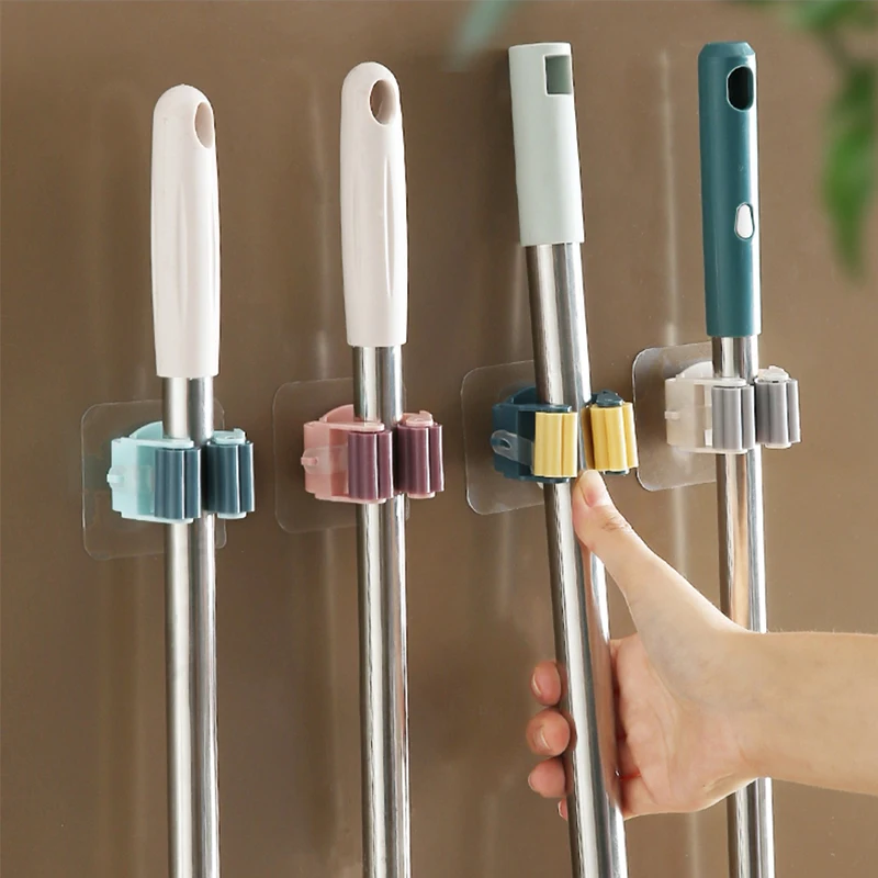 

Крючок для хранения из нержавеющей стали зажим для швабры без отверстий стойка для унитаза метла для хранения волшебное устройство Настенн...