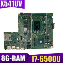 Akemy For ASUS X541UJ X541UV X541UQ X541U X541 X541UVK X541UQk Laotop Mainboard X541UV Motherboard W/ GT940M I7-6500U 8GB RAM