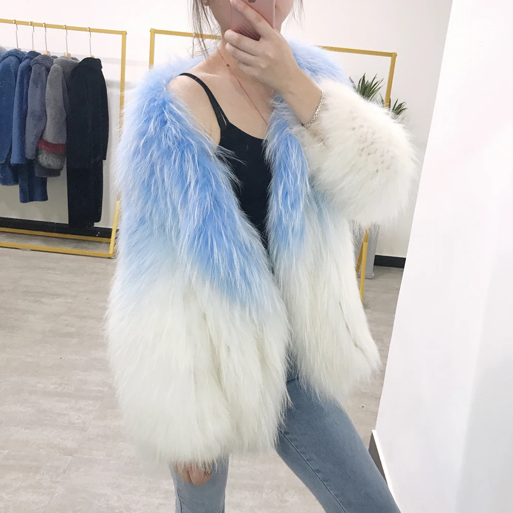 Лидер продаж модные женские зимние куртки Taobao SJ1039 ручной вязки с белым мехом