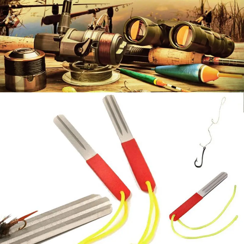 

40% Discounts Hot! Double Sided Fishing Hook Sharpener Sharpening Hone Stone Fly Accessories Tool