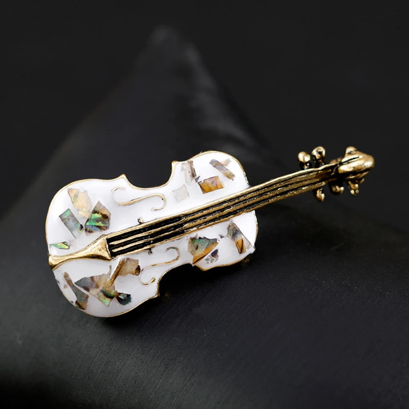 Винтажная Женская Брошь с гитарой броши Скрипка булавок в античном стиле