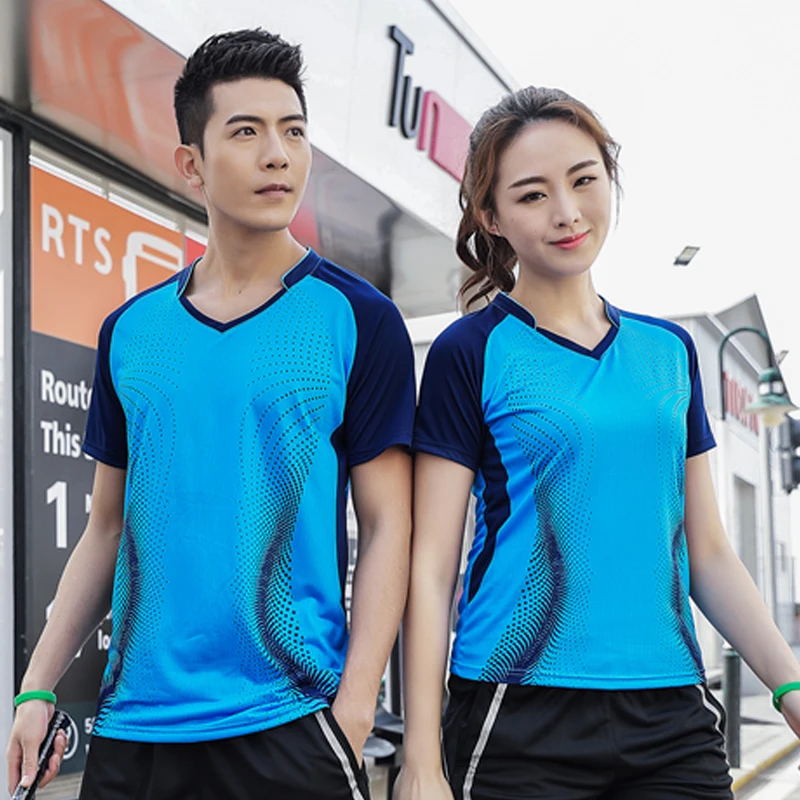 

New Badminton Shirt Men's Short Sleeve Speed-Dry Air-permeable Badminton Suit Women's Table Tennis Sportswear T-shirt