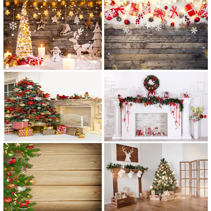 

SHENGYONGBAO Vinyl Photography Backdrops Prop Christmas day Christmas Tree Photo Studio Background 210203CM-01