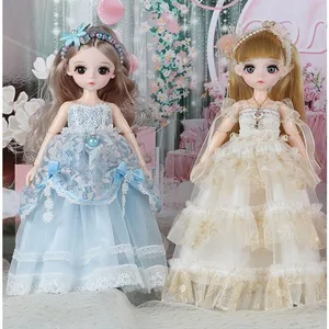 New 30cm BJD Princess Doll 3D Eyes 16 Joints Movable 1/6 Doll Dress Up Wedding Dress Girl Toy Girl Best Birthday Gift Toy
