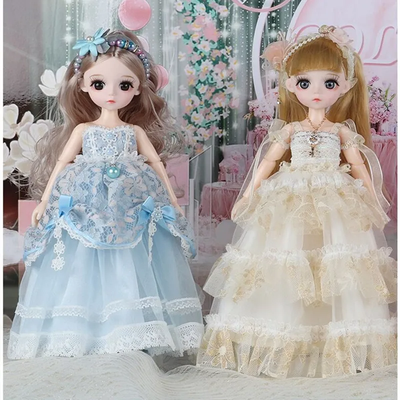 Новинка 30 см BJD кукла принцессы 3D глаза 16 суставов подвижная 1/6 платье для свадьбы