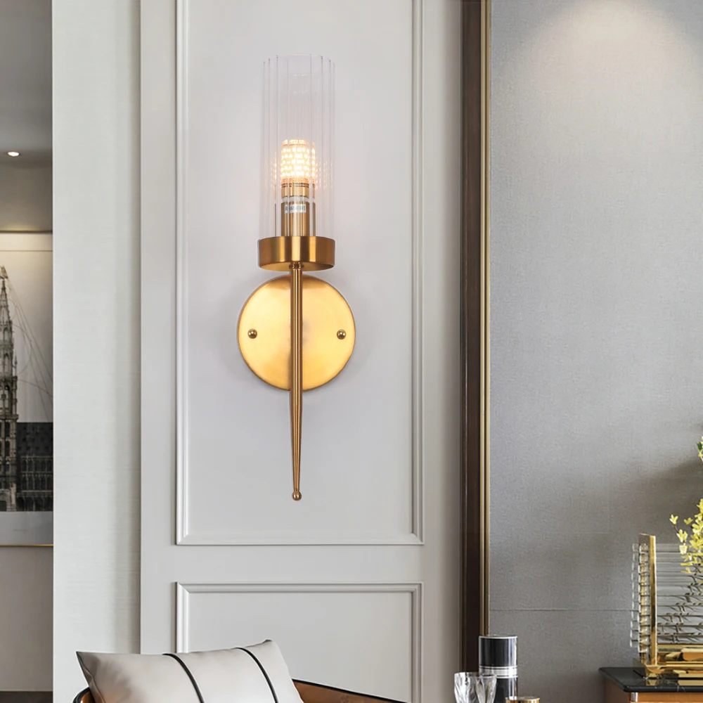 Современный одинарный светильник Настенный бра ing gold-bronze/хромированный