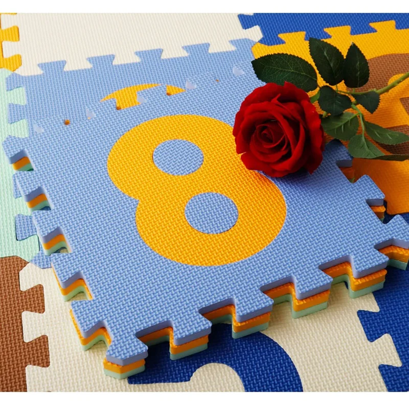 

25 Pcs Digital Children's Puzzle Crawling Mat EVA Foam Floor Mat Three-Dimensional Splicing Environmental Protection