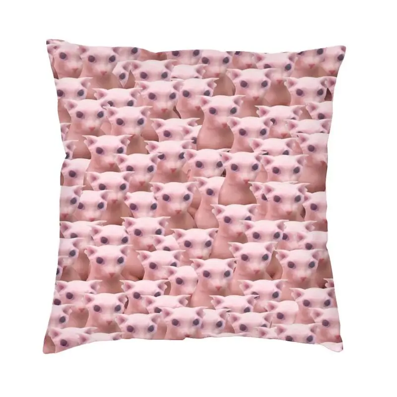 

Fashion Bingus Army Cushion Covers 40x40cm Funny Sphynx Cat Throw Pillow Case for Sofa Square Pillowcase Home Decor