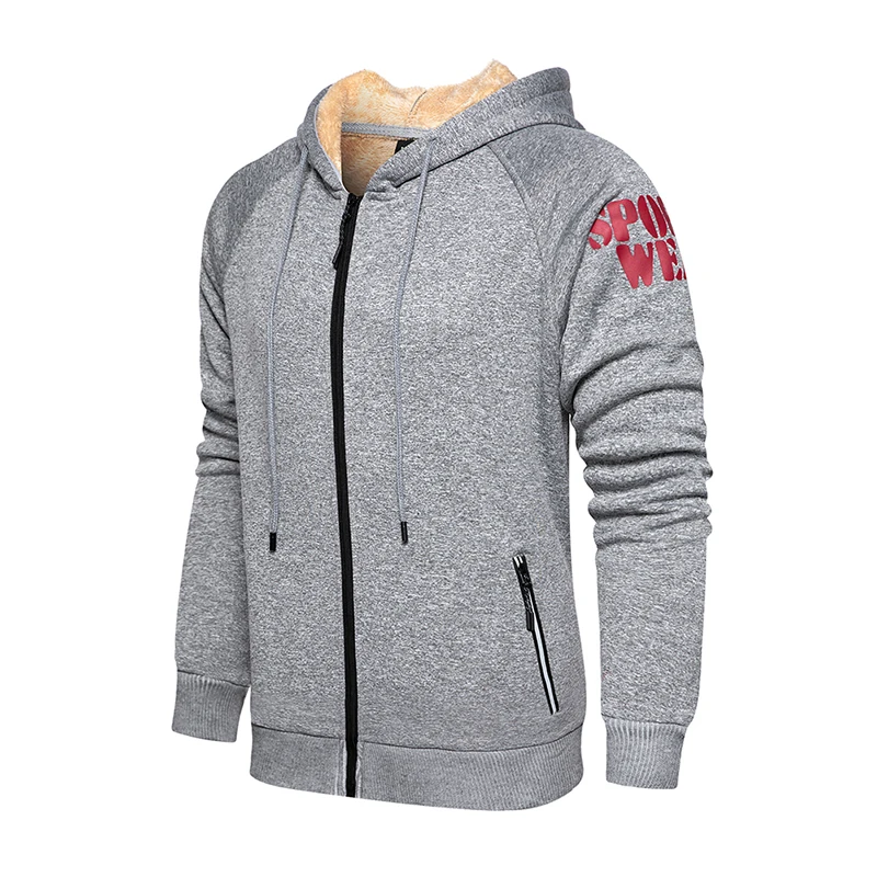 

2020 New Mens Hoodies Sports Winter and Autumn Thick Warm Hoodie Loose and Casual Zipper Jacket Men Size S-2XL