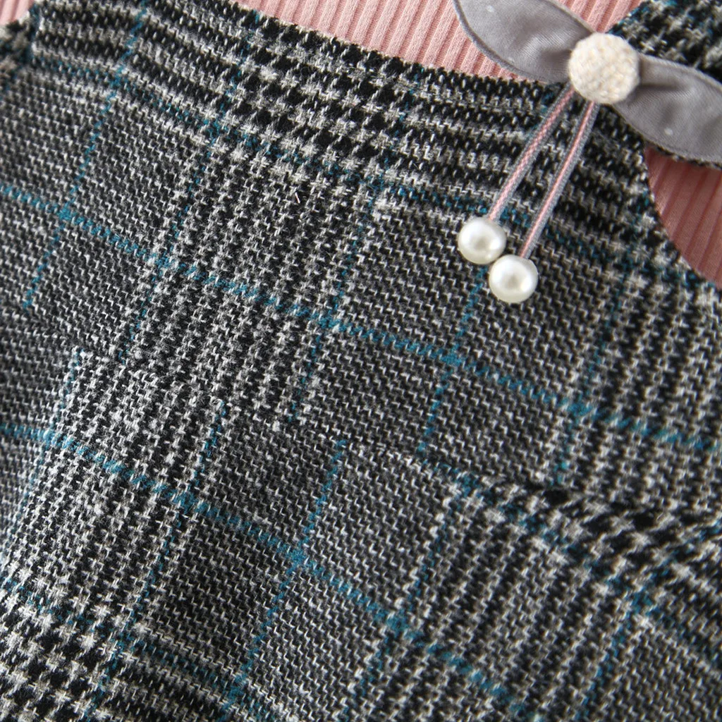 

Baby Clothing For Girl Toddler Baby Kids Girls Dress Ruched Ruffles Striped Plaid Dresses Casual And Sweet Clothes