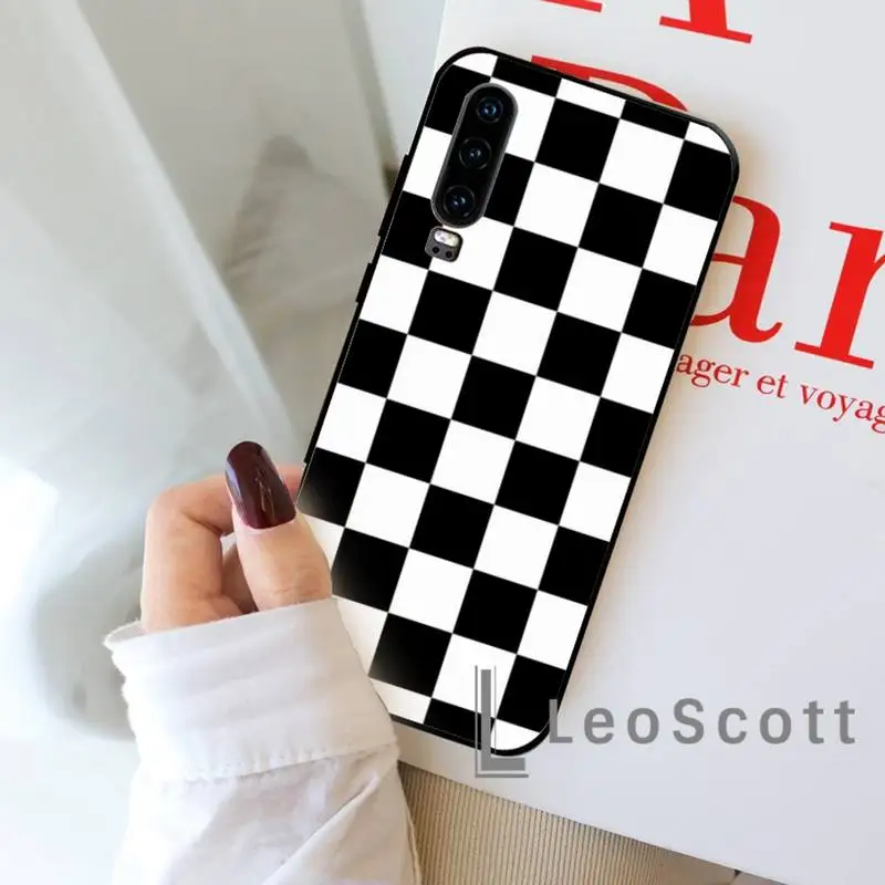 

Checkerboard Pattern art Phone Case For Huawei P 9 8 10 40 Mate 30 Honor 8 8A 20 20s 9x nova 6se 5t Y9s PSMART lite pro 2017