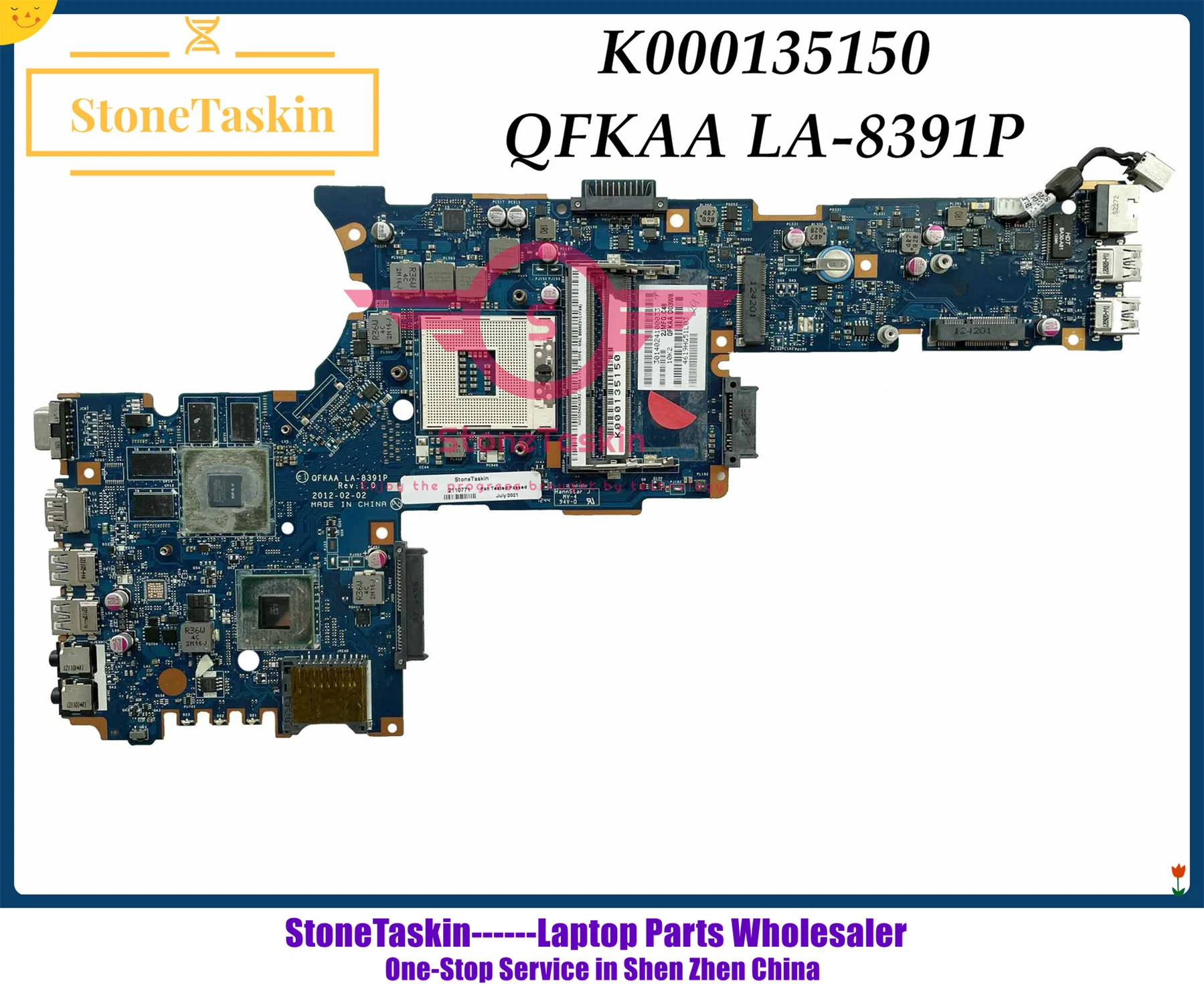 Материнская плата StoneTaskin QFKAA LA-8391P K000135190 K000135200 для ноутбука TOSHIBA Satellite P850
