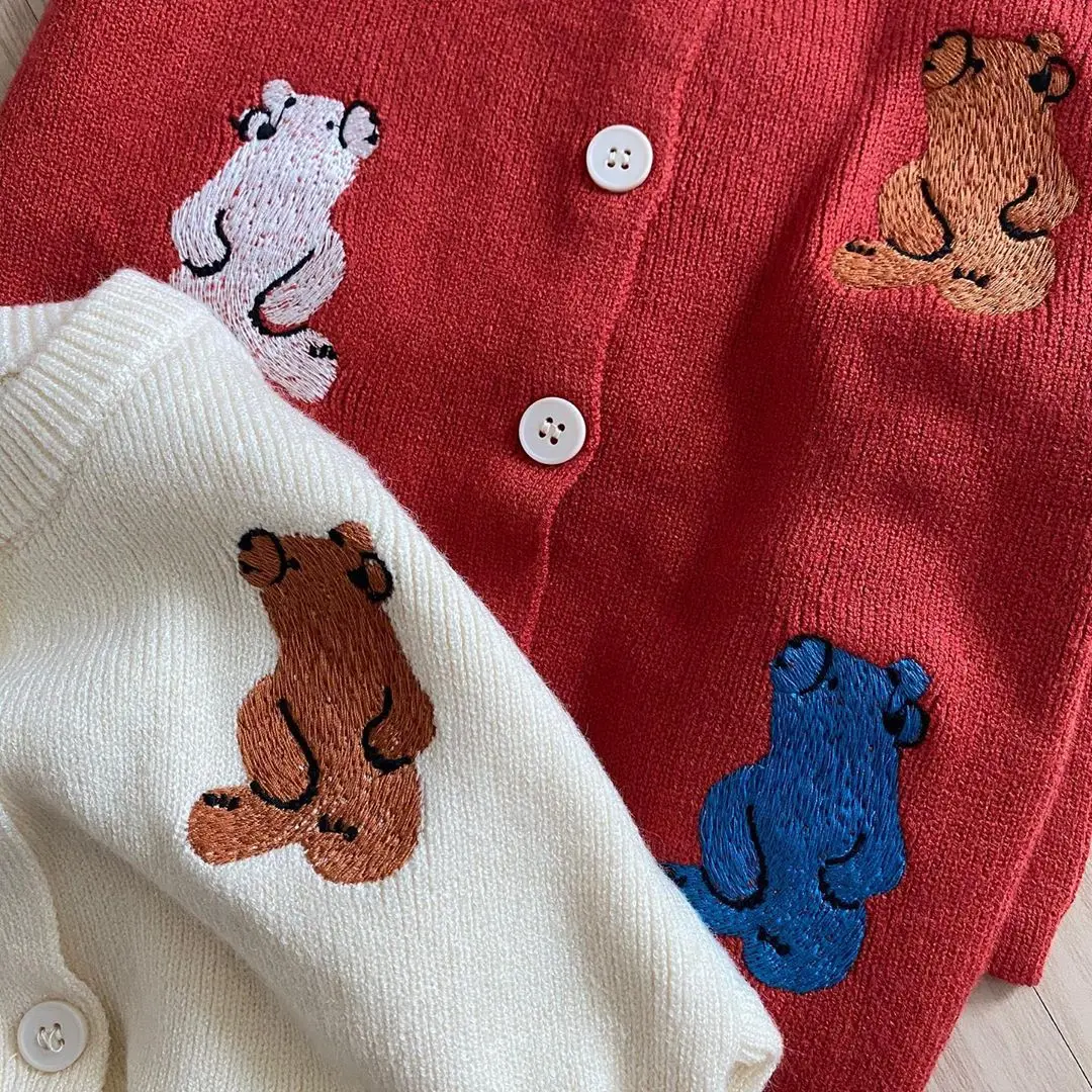 

2020 Autumn Winter New Kids Baby Boy Girls Sweater Cartoon Knitted Cardigan Coat Jacket Cotton Clothes Children Clothing