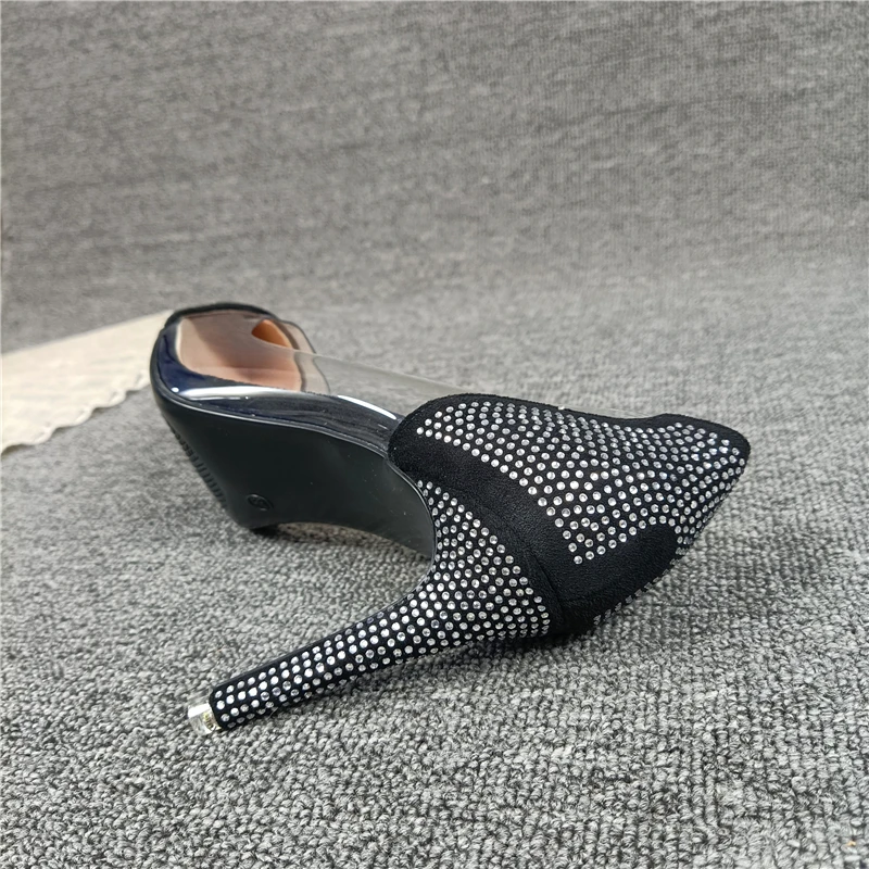 

Woman Sexy High Heels Shoes Branded Pumps Lace-Up Shallow Mouth Slip On Sandals Ladies Transparent Stiletto Pointed Wedge Crossd