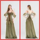 Женский костюм для косплевечерние с ангелом, зеленым лесом и колокольчиком