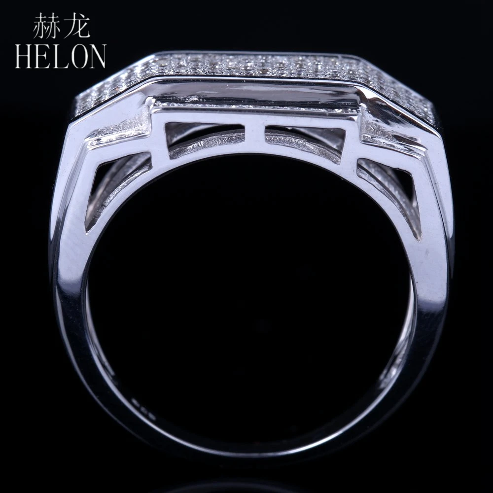 HELON, Стерлинговое Серебро, 925, Круглый,, натуральный бриллиант, для свадьбы, хорошее кольцо, для помолвки, усадьба, кольцо, мужские ювелирные изделия