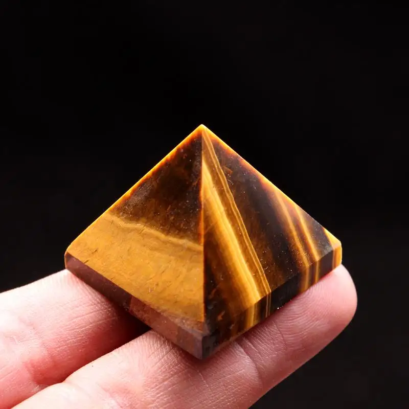 3 см натуральный тигровый глаз пирамида драгоценный камень целебный образец 1 шт.