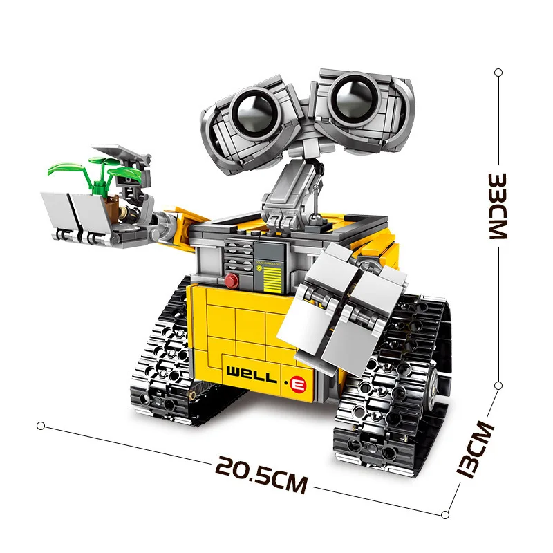 609 шт. настенные фигурки роботов совместимы с Lepinglys Technic 21303 строительный блок