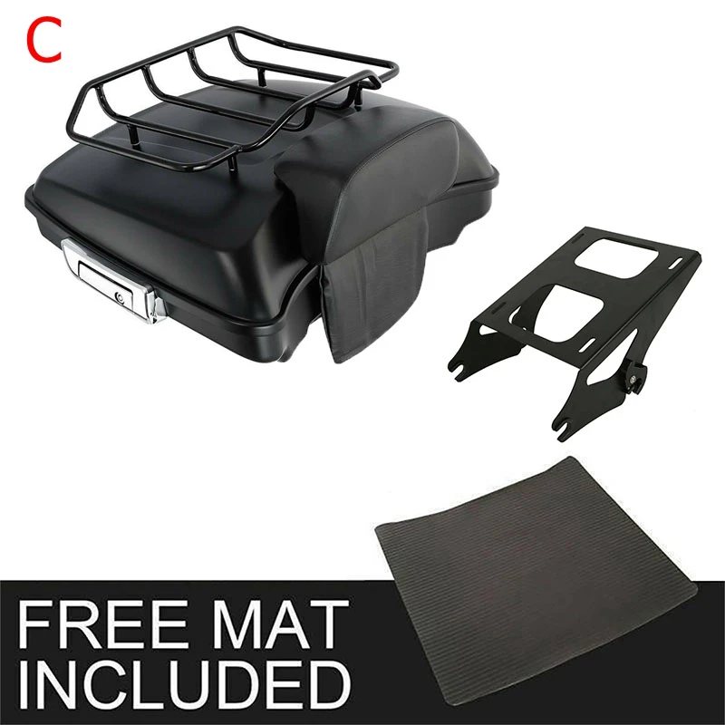 Черный матовый бритвенный станок для мотоцикла 5 дюйма стеллаж багажника Harley Tour