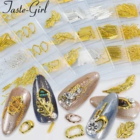new arrive 3d silver gold bar rivet nails accesorios tool nail art decoraciones studs nail supplies for professional