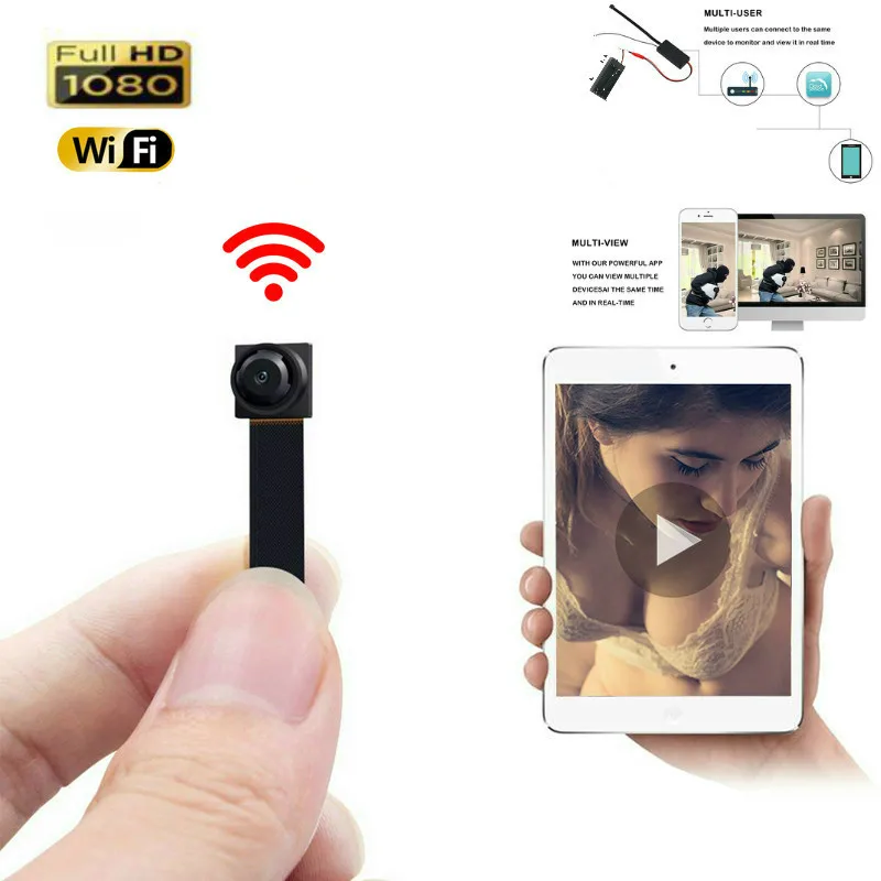 Новейшая 1080P Full HD IP P2P H.264 ультра мини WIFI Гибкая камера видео аудио рекордер