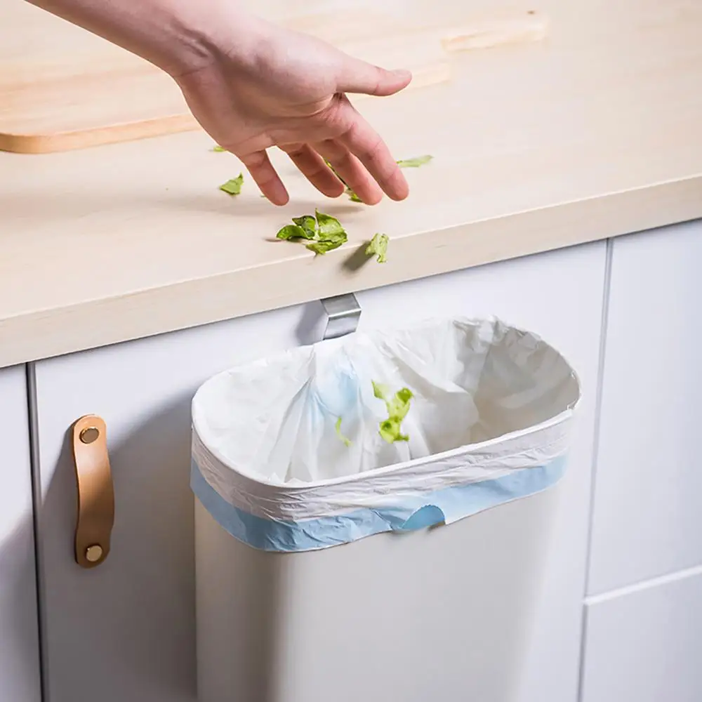 

Hot Kitchen Large Narrow Hanging Trash Can Waste Bins Garbage Storage Bin Box Bedroom Bathroom Garbage Dustbin Desktop Trash