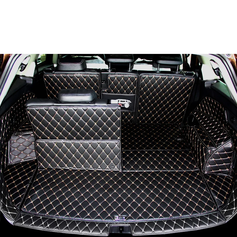 Lsrtw2017 кожаный коврик для багажника автомобиля Коврики Skoda Kodiaq 2017 2018 2019 2020 загрузки