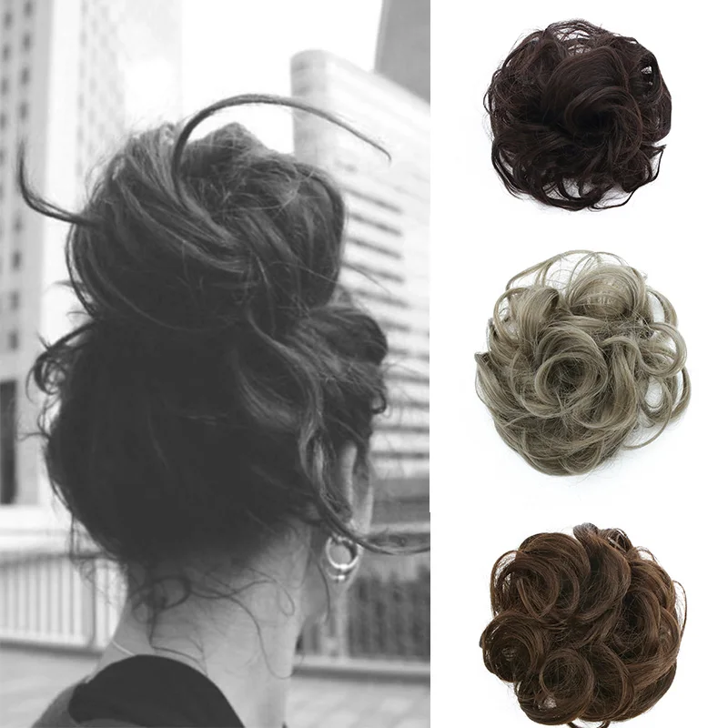 бублик для волос Лидер продаж женские натуральные человеческие волосы девочек