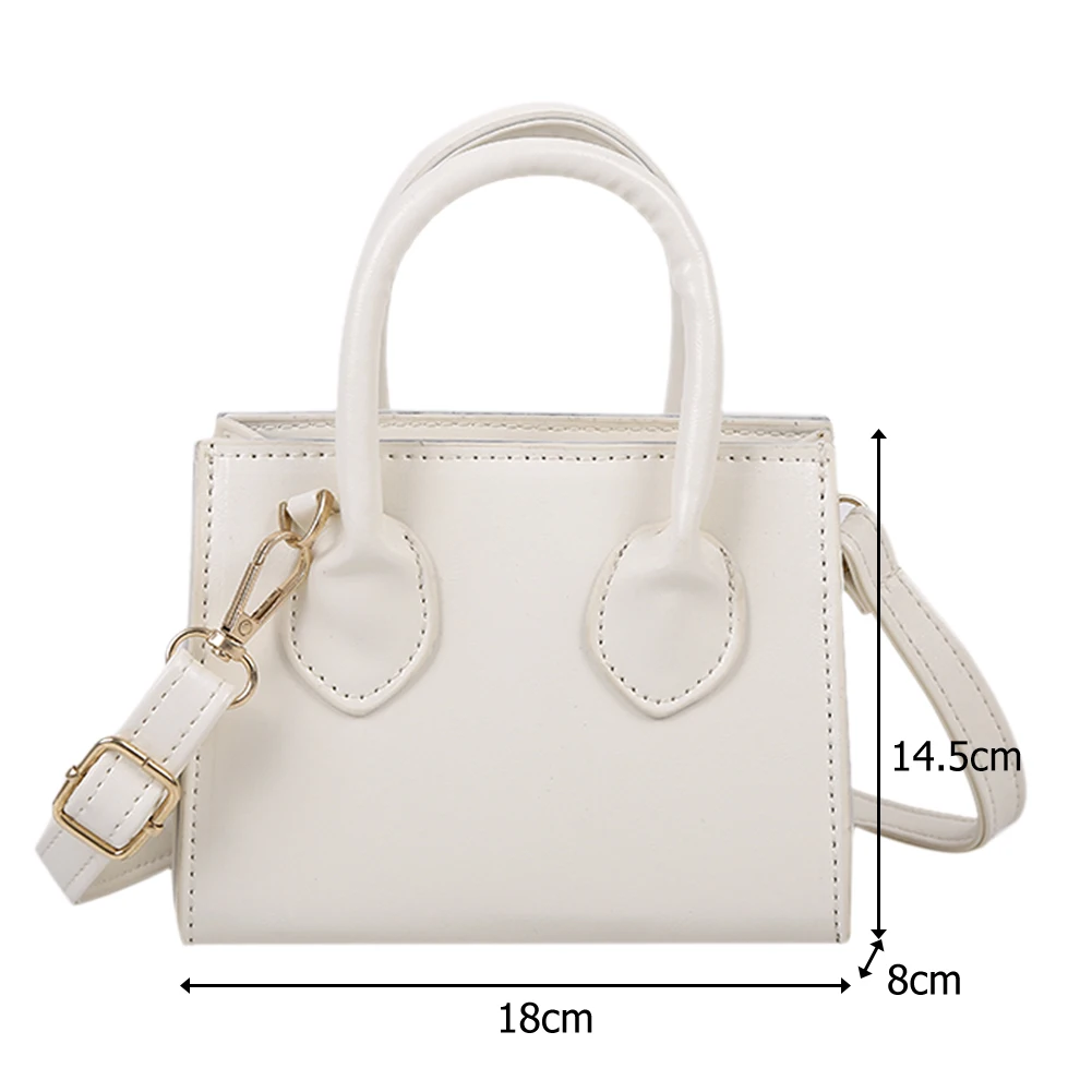

Fashion Solid Color Women Shoulder Handbag PU Portable Totes Crossbody Bags