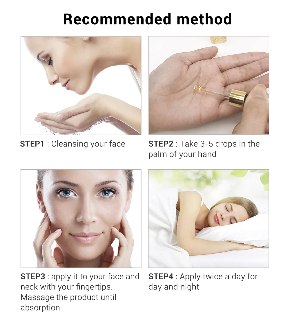 

BREYLEE Face Serum Series Hyaluronic Acid Vitamin C Whitening Repair Essence Rose Moisturizer 24k Gold Lifting Firming Skin Care