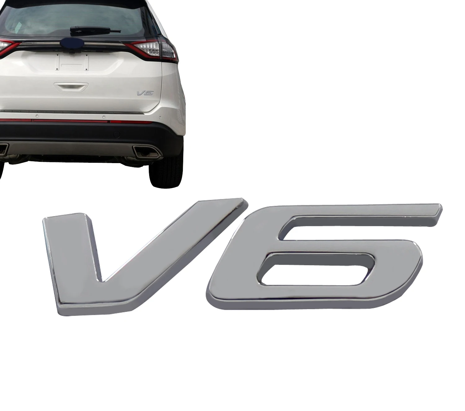 Хром V6 V 6 для Mondeo EDGE EXPLORER крышка багажника крыло эмблема наклейка бейдж