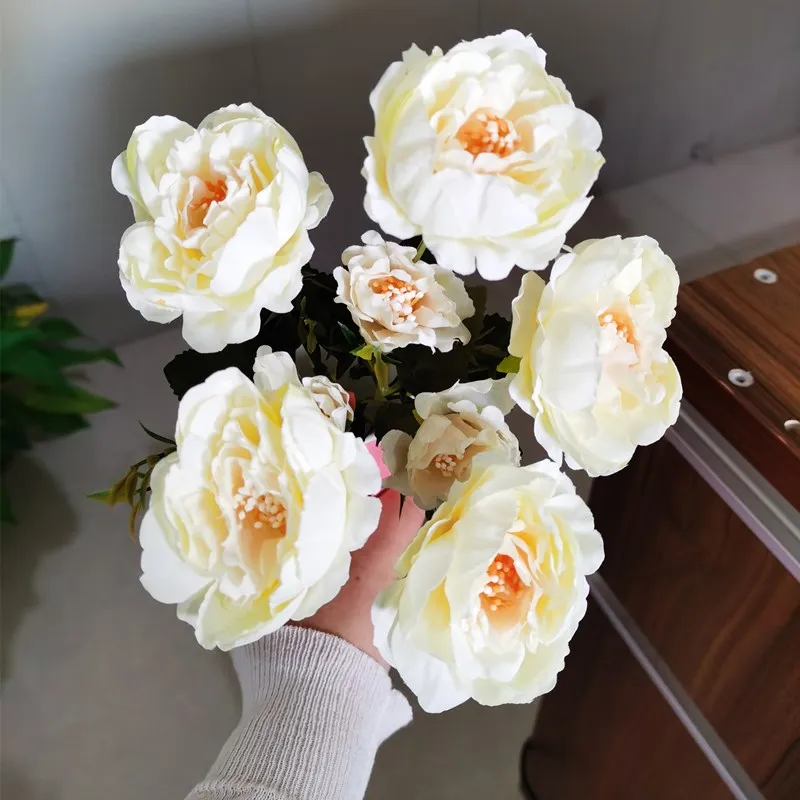 8 головок европейские искусственные цветы осенние украшение для свадьбы
