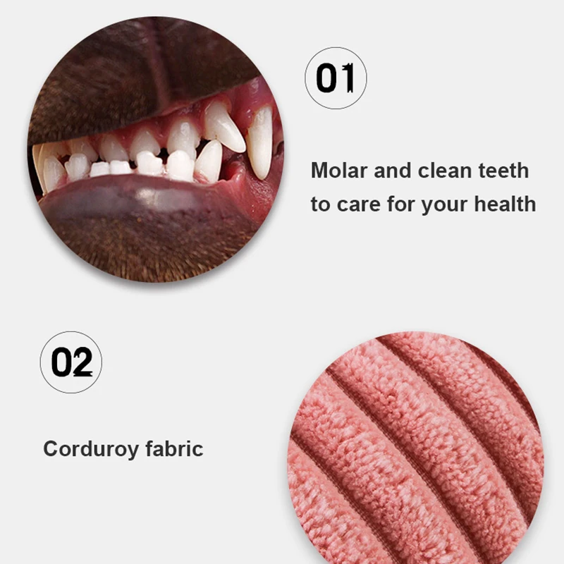 

Pet Puppy Chew Squeaky Plush Sound Corduroy Doy Bite Resistant Toys For Animal Shape Cleaning Teeth Dog Toy Pets Accessories