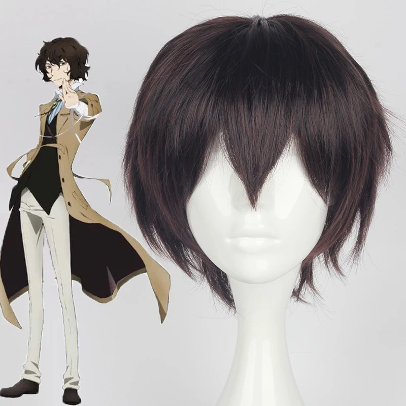 

Bungo Stray Dogs Cosplay Wig Osamu Dazai Cosplay Wig Heat Resistant Synthetic Anime Literary Stray Dogs Wig Halloween Party