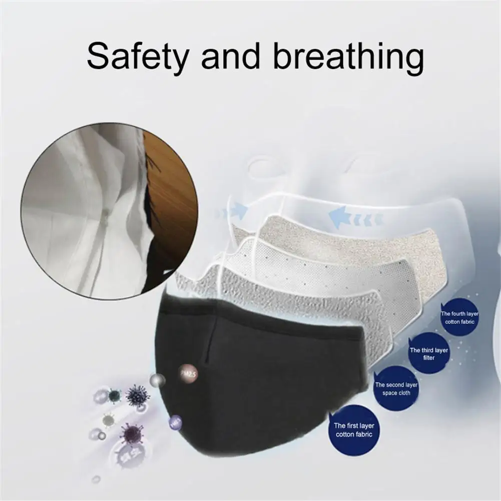 Dustproof Masks Non-woven Fabric PM2.5 Protective Meltblown Filtering Pollen Particles Riding Anti-Haze | Спорт и развлечения