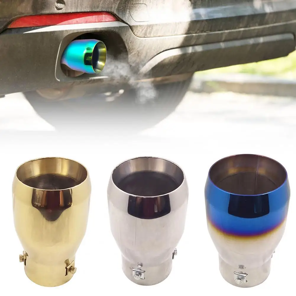 

6020 Car Tail Throat Muffler Surface Polishing Rustproof Stainless Steel Car Exhaust Pipe Silencer Trim for Toyota Prado Reiz
