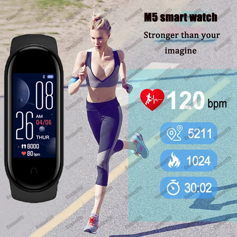 

M5 Smart Band with Protector Flim Sport Bracelet Heart Rate Blood Pressure Monitor Bluetooth Smartband M5 Smart Watch Wristband