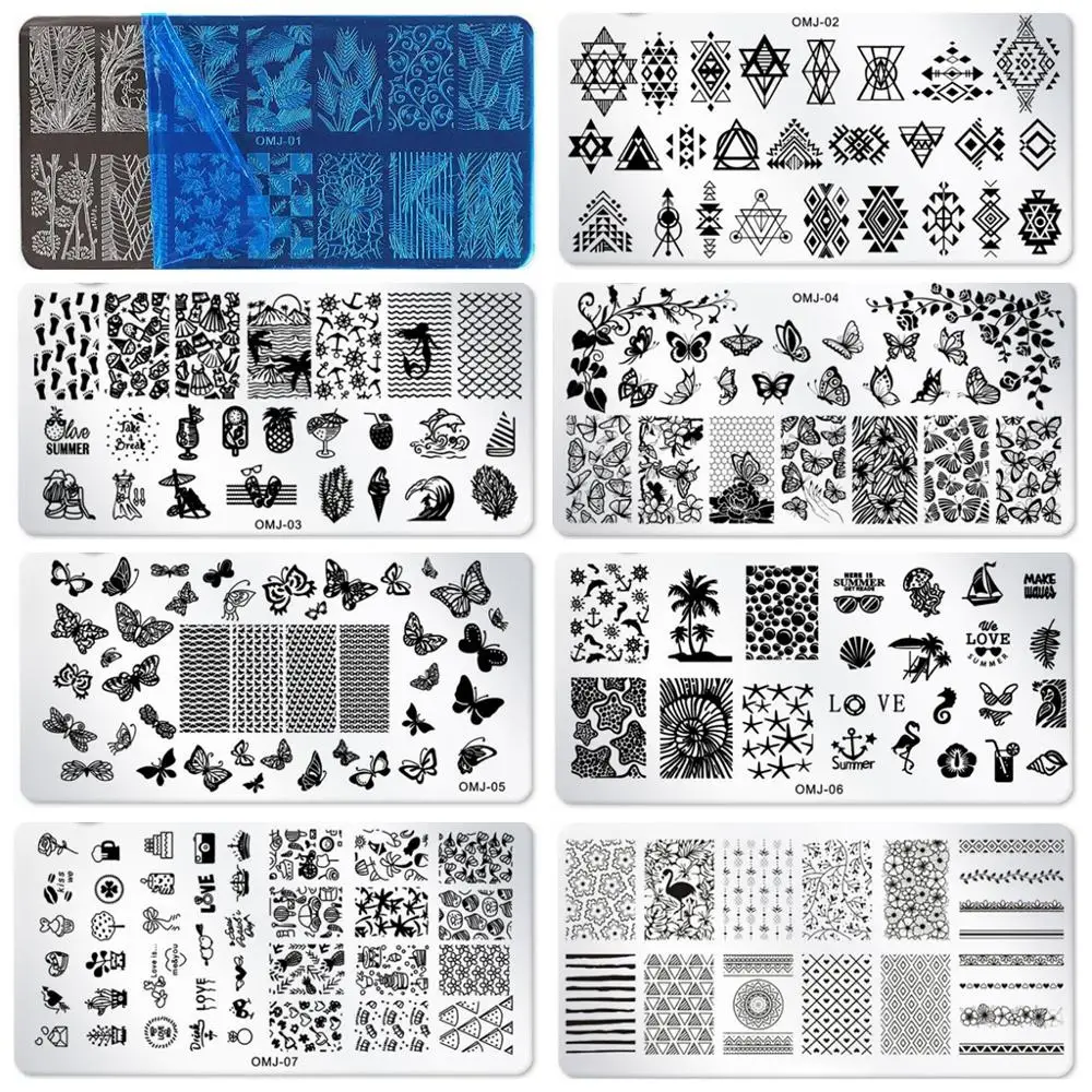 

1 шт. 12*6 см шаблоны для дизайна ногтей пластины для стемпинга Рождественская елка бабочка любовь кружево дизайн штамп шаблоны печатные плас...
