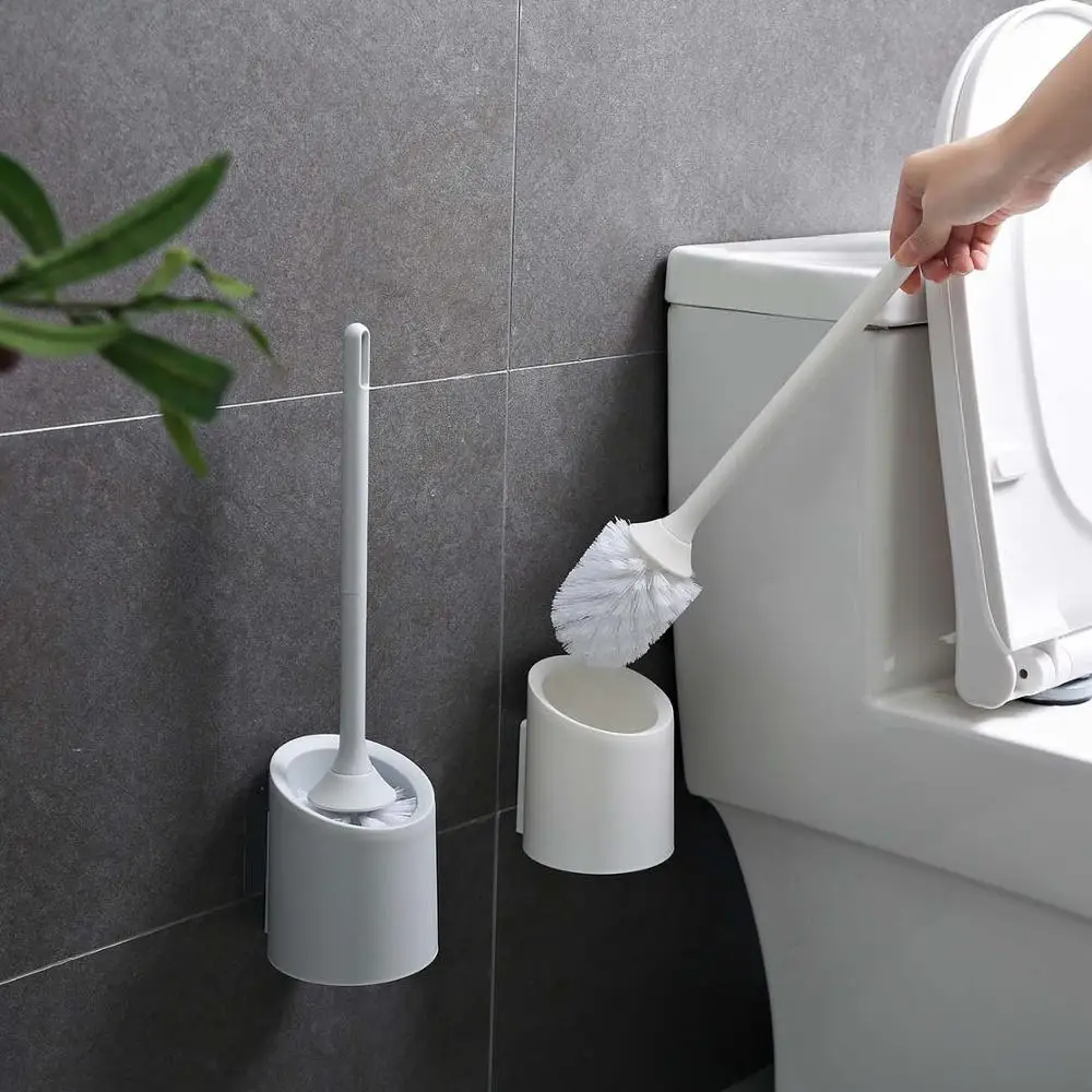 

Настенная щетка для ванной комнаты, набор из мягкой щетины, щетка с длинной ручкой для унитаза с быстросохнущим держателем, щетка для чистки...